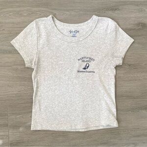 Brandy Melville Gray Nantucket Island Tee